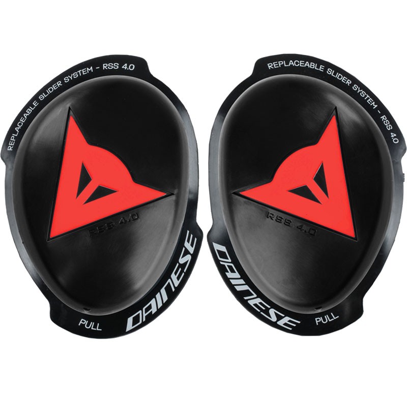 DESLIZADERAS DAINESE KNEE SLIDER RSS 4.0 FULL KIT BLACK/RED FLUO
