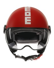 CASCO MOMO DESIGN FGTR CLASSIC 2206 CANDY-MATT-RED/WHITE