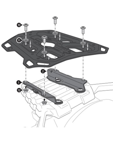 KIT DE FIJACIÓN POSTERIOR SW-MOTECH ADVENTURE-RACK SUZUKI GPT.05.440.19001/B