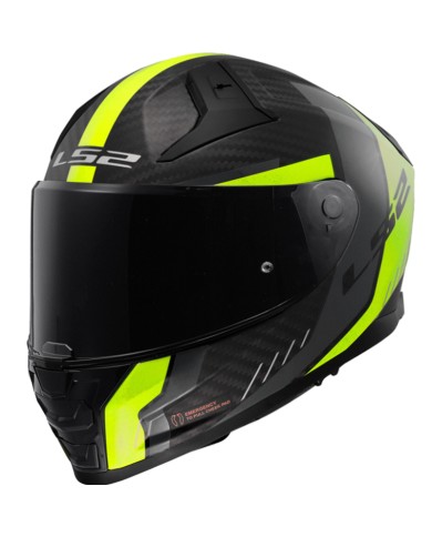 CASCO LS2 VECTOR II CARBON GRID MATT BLACK/YELLOW FLUO