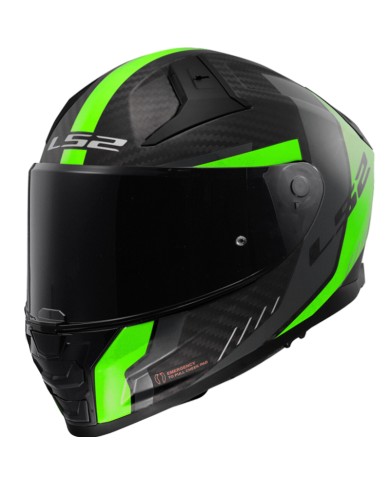 CASCO LS2 VECTOR II CARBON GRID MATT BLACK/FLUO GREEN
