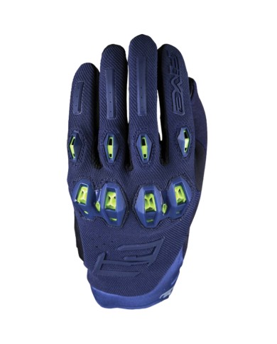 GUANTES FIVE STUNT EVO 2 AZUL/AMARILLO FLUOR