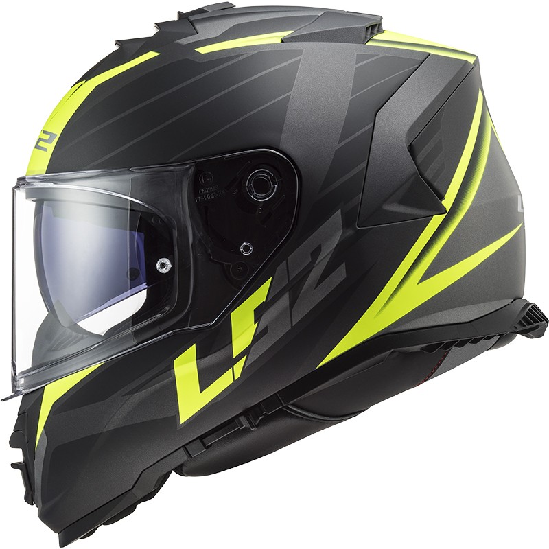 CASCO LS2 STORM II NERVE MATT BLACK/YELLOW FLUO ECE-06