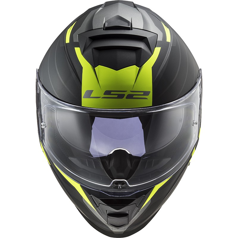 CASCO LS2 STORM II NERVE MATT BLACK/YELLOW FLUO ECE-06