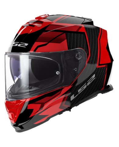 CASCO LS2 STORM II TRACKER BLACK/RED