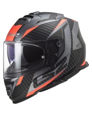 CASCO LS2 STORM II RACER TITANIO MATE/NARANJA