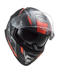 CASCO LS2 STORM II RACER TITANIO MATE/NARANJA