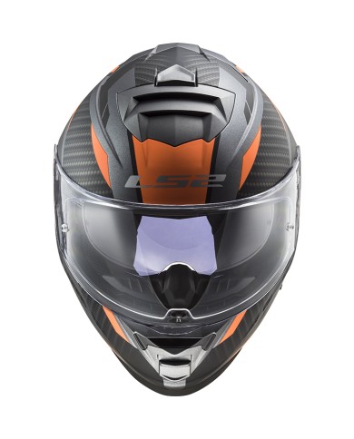 CASCO LS2 STORM II RACER TITANIO MATE/NARANJA