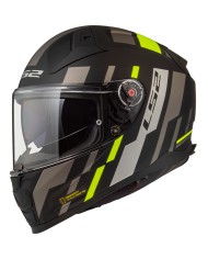 CASCO LS2 VECTOR II TRON MATT BLACK/YELLOW FLUO
