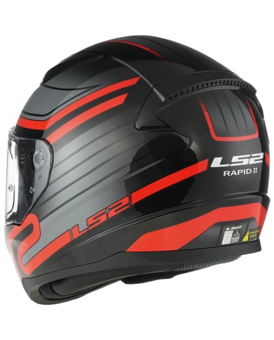 CASCO LS2 RAPID II CIRCUIT BLACK/RED