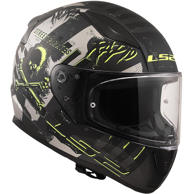 CASCO LS2 RAPID II PIRATES MATT TITANIUM