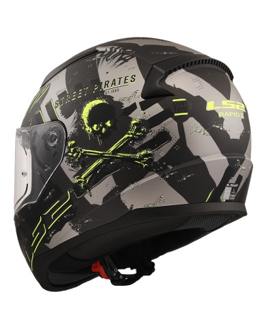 CASCO LS2 RAPID II PIRATES MATT TITANIUM