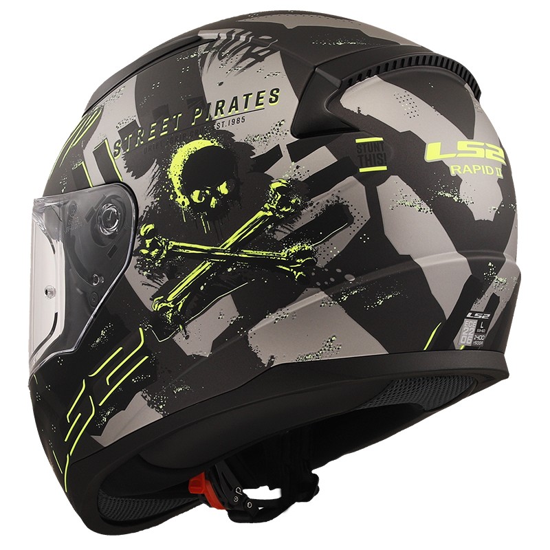 CASCO LS2 RAPID II PIRATES MATT TITANIUM