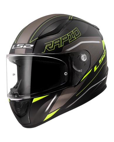 CASCO LS2 RAPID II ROKKU MATT BLACK/YELLOW FLUO