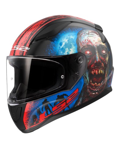 CASCO LS2 RAPID II ZOMBIE BLACK/RED
