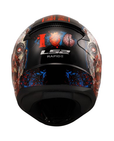 CASCO LS2 RAPID II ZOMBIE BLACK/RED