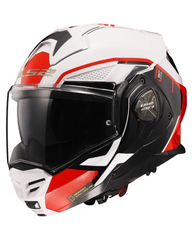 CASCO LS2 ADVANT X METRYK BLANCO/ROJO ECE-06