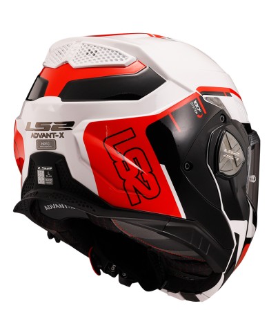 CASCO LS2 ADVANT X METRYK BLANCO/ROJO ECE-06