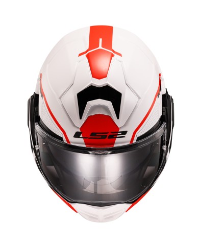 CASCO LS2 ADVANT X METRYK BLANCO/ROJO ECE-06