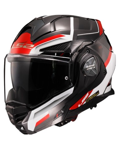 CASCO LS2 ADVANT X SPECTRUM NEGRO/BLANCO/ROJO ECE-06