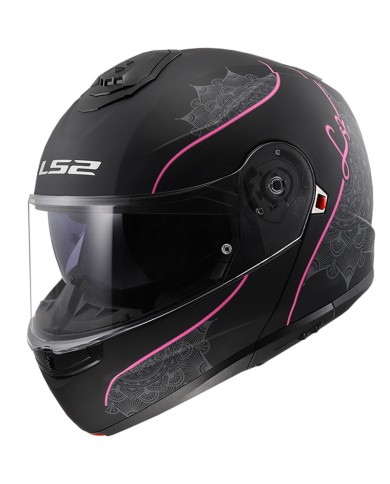 CASCO LS2 STROBE II 22.06 MODULAR LUX MATT BLACK/PINK