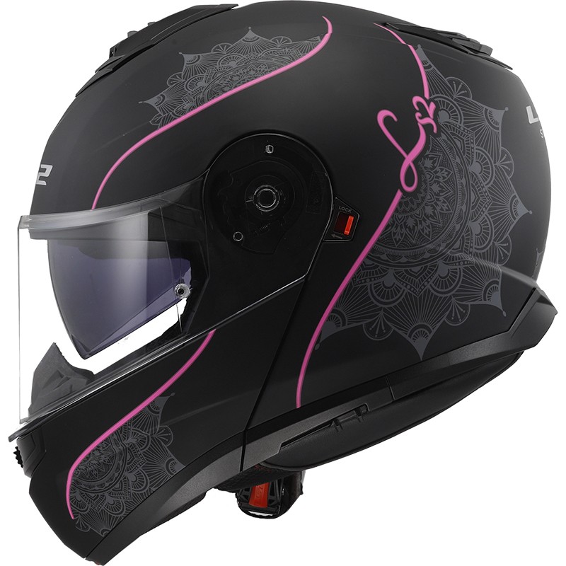 CASCO LS2 STROBE II 22.06 MODULAR LUX MATT BLACK/PINK