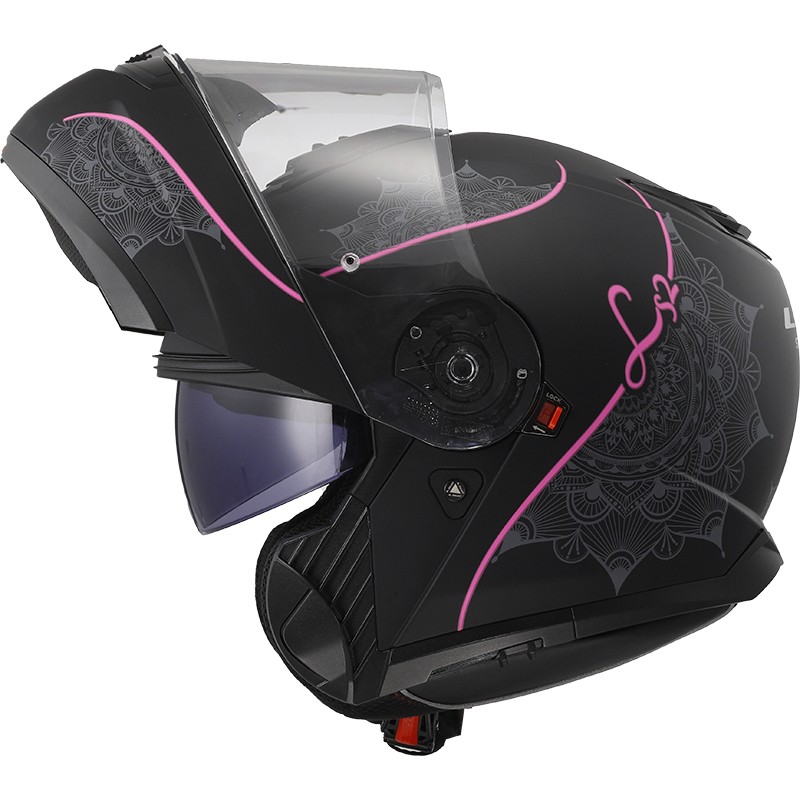 CASCO LS2 STROBE II 22.06 MODULAR LUX MATT BLACK/PINK