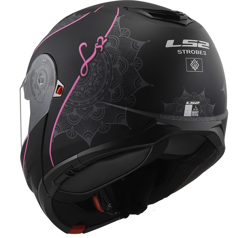 CASCO LS2 STROBE II 22.06 MODULAR LUX MATT BLACK/PINK