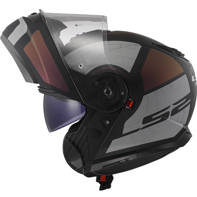 CASCO LS2 STROBE II 22.06 MODULAR ORION MATT BLACK/PURPLE/BLUE