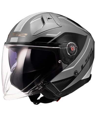 CASCO LS2 INFINITY II VEYRON GLOSS GREY/WHITE