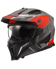 CASCO LS2 DRIFTER DEVOR MATT/SILVER/TITANIUM/RED