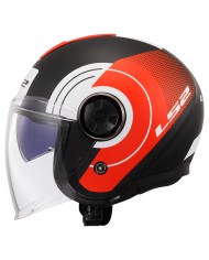 CASCO LS2 CLASSY DISKO MATT BLACK/RED/WHITE