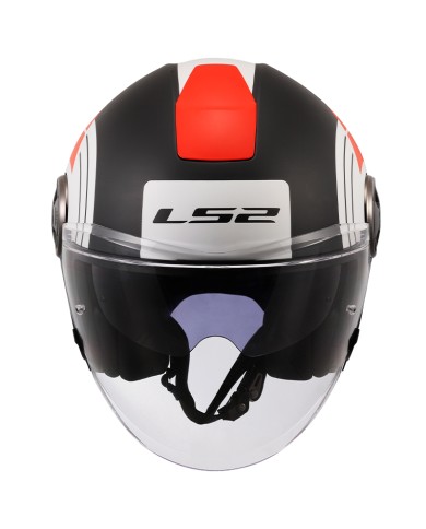 CASCO LS2 CLASSY DISKO MATT BLACK/RED/WHITE