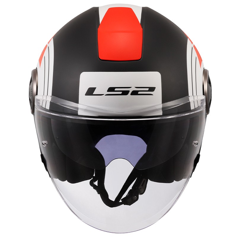CASCO LS2 CLASSY DISKO MATT BLACK/RED/WHITE