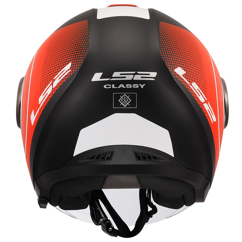 CASCO LS2 CLASSY DISKO MATT BLACK/RED/WHITE