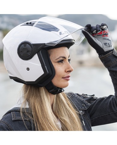 CASCO LS2 AIRFLOW II BRUSH NEGRO/AMARILLO FLUOR