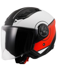 CASCO LS2 AIRFLOW II COVER MATT/WHITE/RED