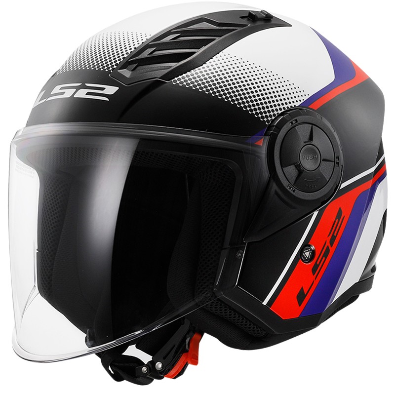 CASCO LS2 AIRFLOW II RUSH WHITE/BLUE/RED