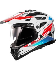 CASCO LS2 PIONEER II NAMIB WHITE/BLUE/RED