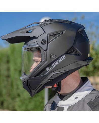 CASCO LS2 PIONEER II CRAZY MATT BLACK/RED