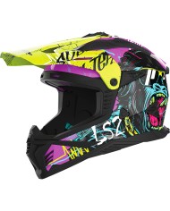 CASCO LS2 FAST II GORILLA PURPLE/YELLOW FLUO