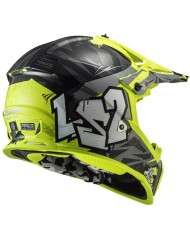 CASCO LS2 FAST II MINI INFANTIL CRUSHER BLACK/YELLOW