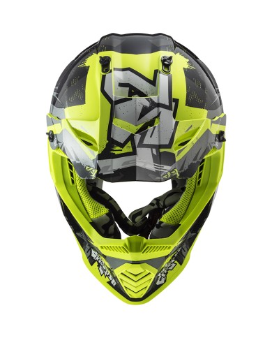 CASCO LS2 FAST II MINI INFANTIL CRUSHER BLACK/YELLOW
