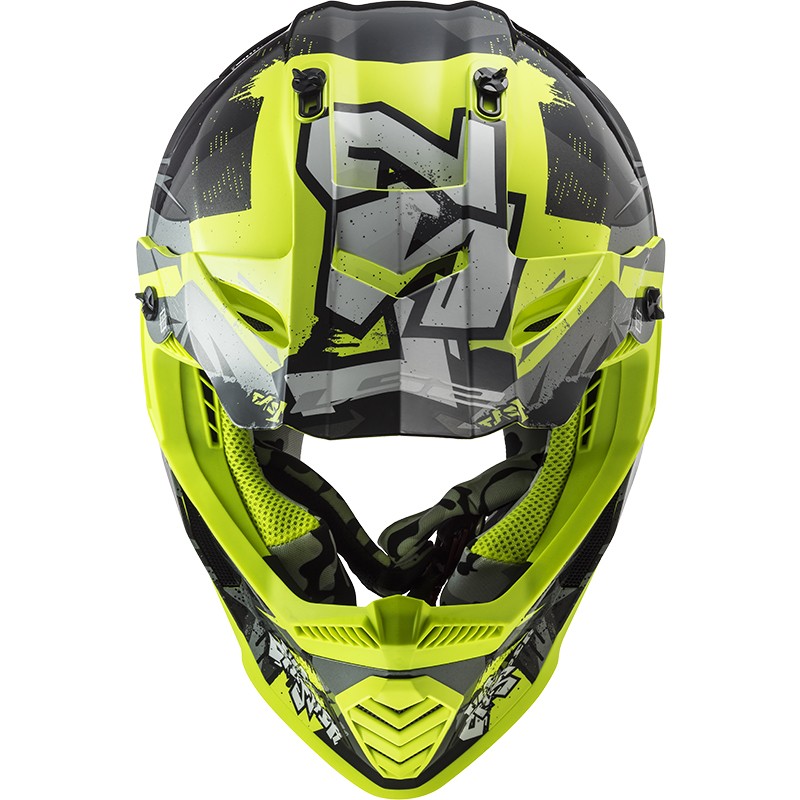 CASCO LS2 FAST II MINI INFANTIL CRUSHER BLACK/YELLOW