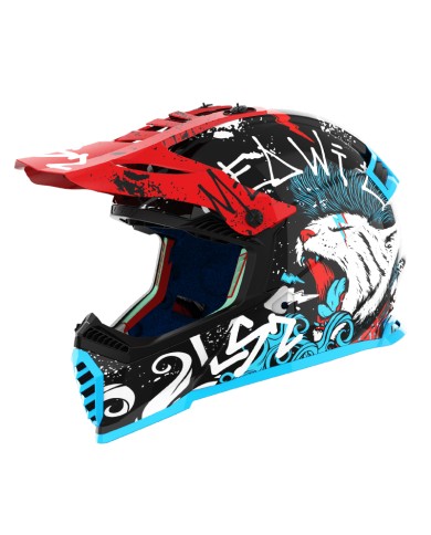 CASCO LS2 FAST II MINI INFANTIL STARMAW BLACK