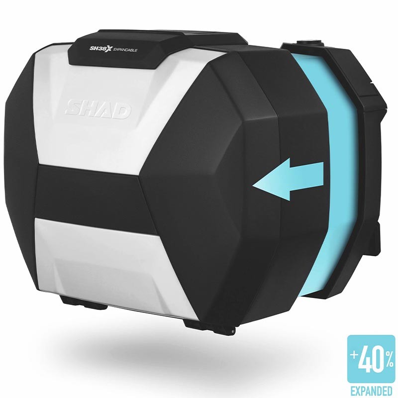 PACK MALETAS LATERALES SHAD EXPANDIBLES SH38X ALUMINIUM