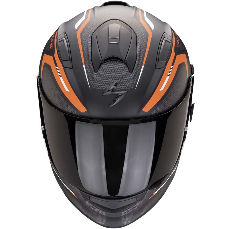 CASCO SCORPION EXO-491 KRIPTA BLACK MATT/ORANGE