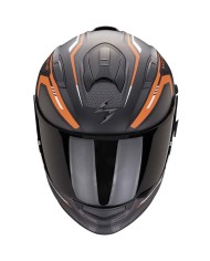 CASCO SCORPION EXO-491 KRIPTA BLACK MATT/ORANGE