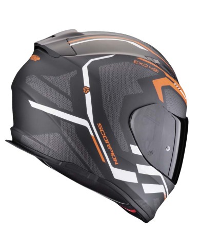 CASCO SCORPION EXO-491 KRIPTA BLACK MATT/ORANGE