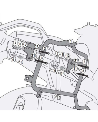 KIT DE FIJACION MALETAS LATELARES GIVI PL3112CAM SUZUKI DL 650 V-STROM